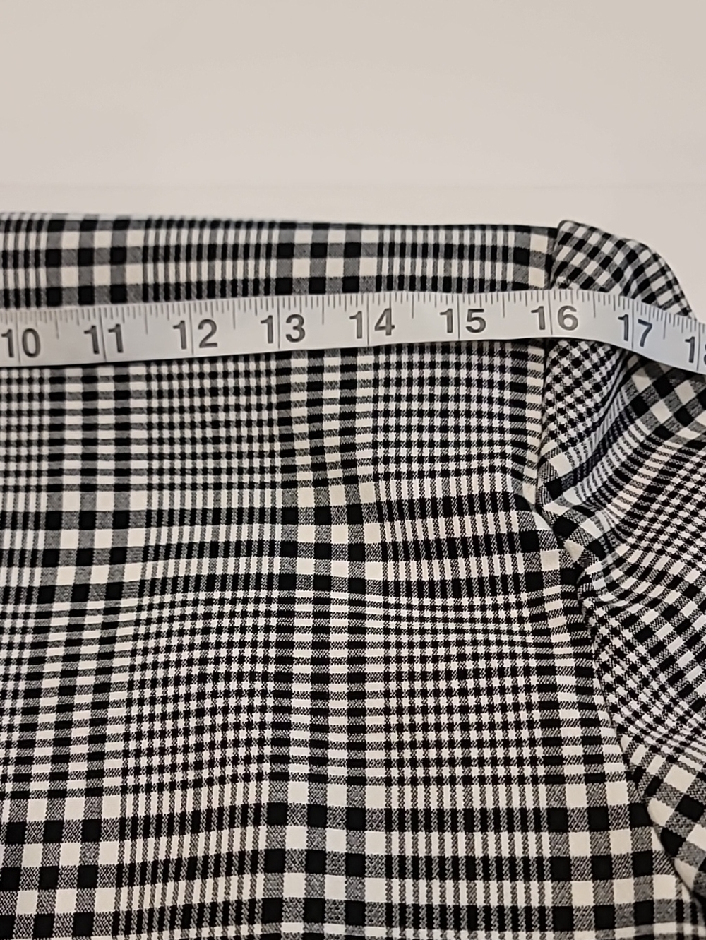Carolina Belle Glen Plaid Top Coat Black White Large - Picture 14 of 15